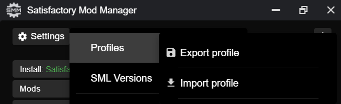 SMM Import/Export screenshot
