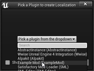Pick A Plugin dialog example