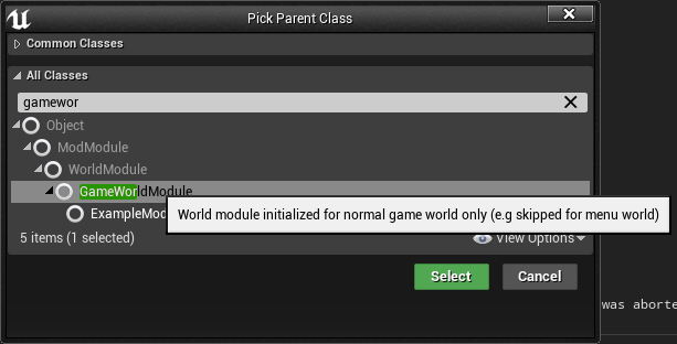 Create Game World Module