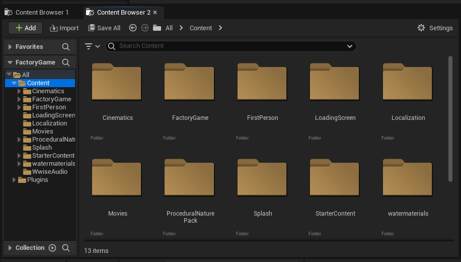 Content Browser screenshot