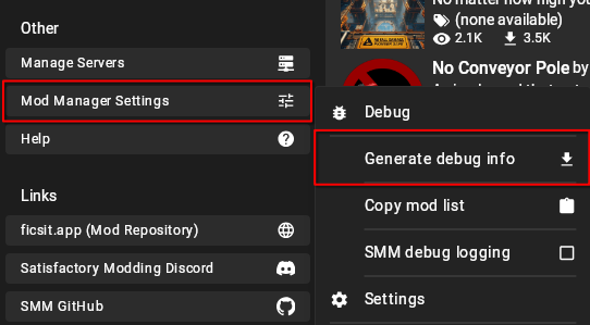 SMM Generate Debug Info screenshot
