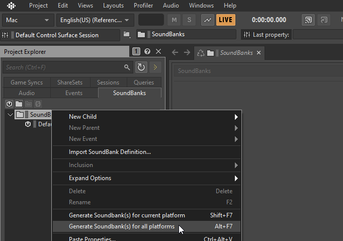 Generate Wwise Soundbanks