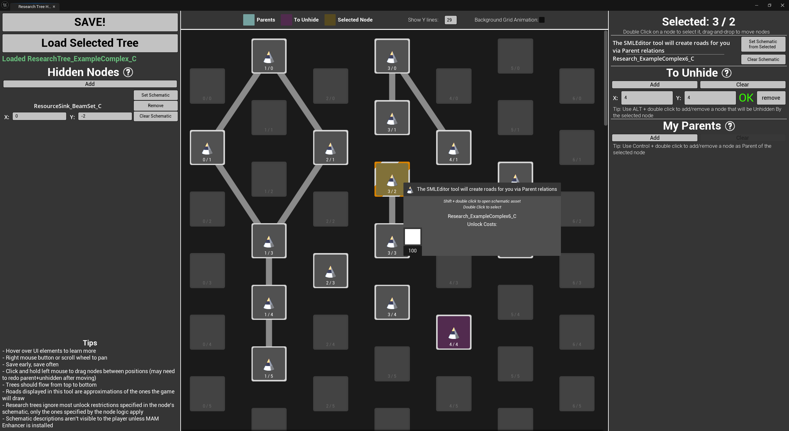 Tree Editor with Example Complex Tree loaded