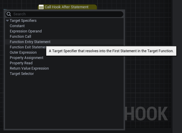 Target Specifier with tooltip