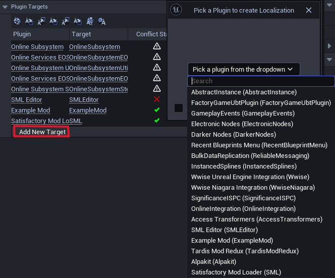 Pick A Plugin dialog example