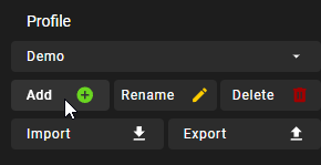Creating a new profile
